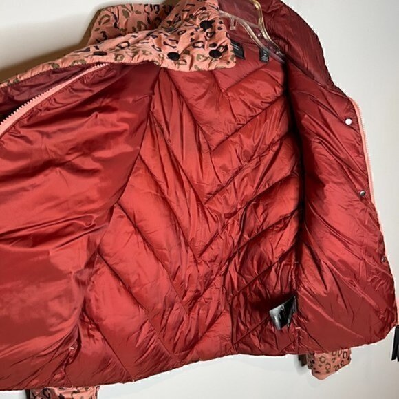 Scotch & Soda Maison Scotch cheetah print quilted puffer jacket - Picture 9 of 10